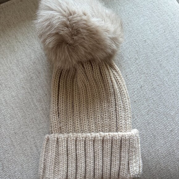 Jocelyn Real Fur Pom-Pom Beanie - Picture 4 of 4